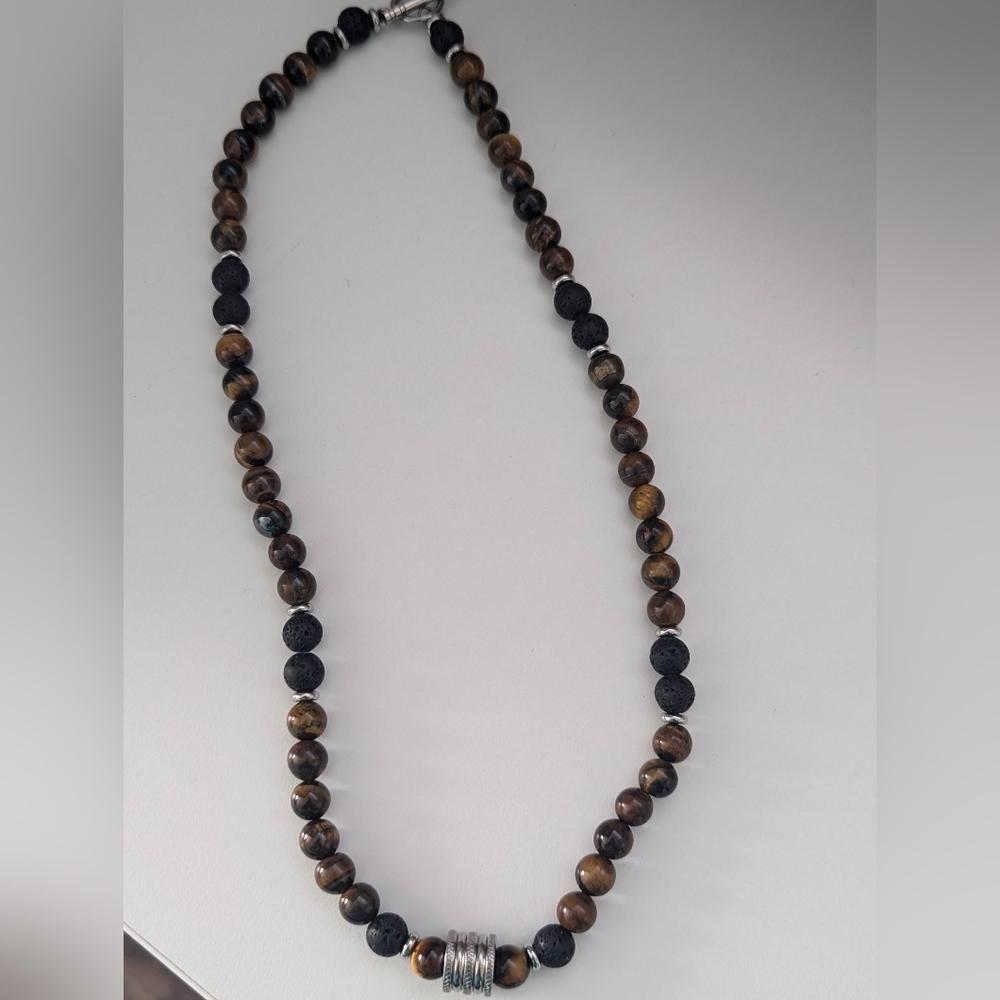 Natural Stone Tiger's Eye Necklace